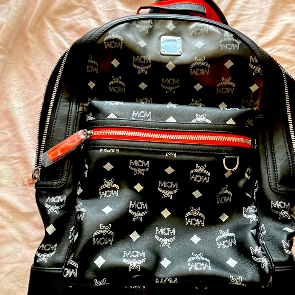 MCM backpack (Black) 16.5"L x 6"W x 13.25"H
